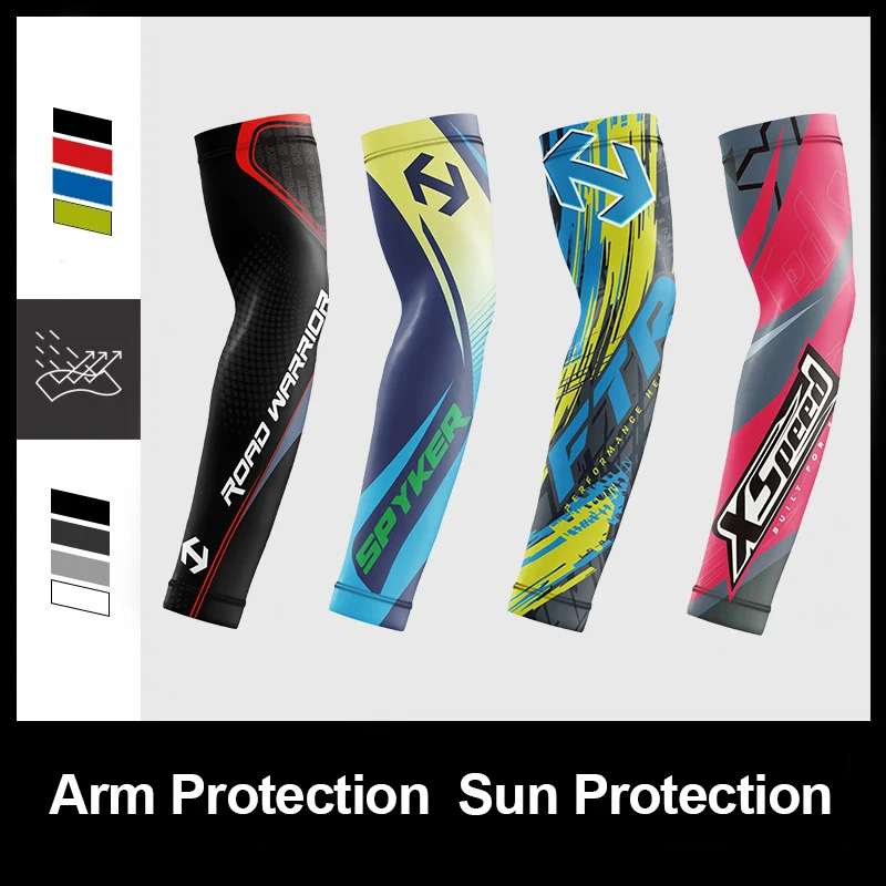 Printed Cooling Cycling Arm Sleeves for Men Women UV Protection Breathable Lightweight Fishing Driving Thin Quick Dry Arm Covers
