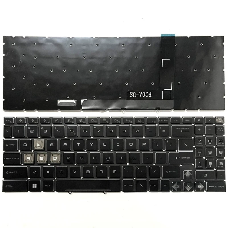 

YY+New for MSI Raider GE78 HX 13VI 13VH 13VG MS-17S1 Per-key RGB Backlight US Keyboard