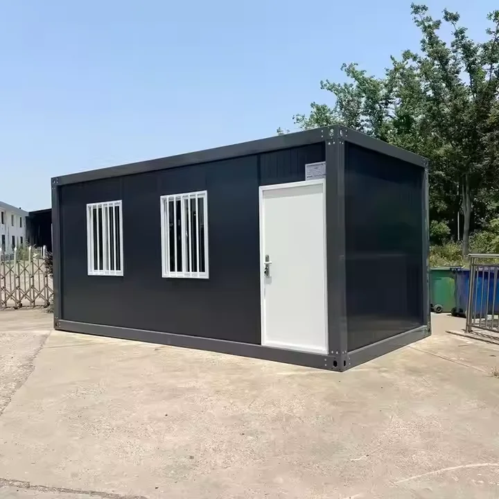 Prefab Assembly Sunny Anthracite Grey House Prefabricated Container Galvanized Steel Outdoor Assembly House Easy Handy Room