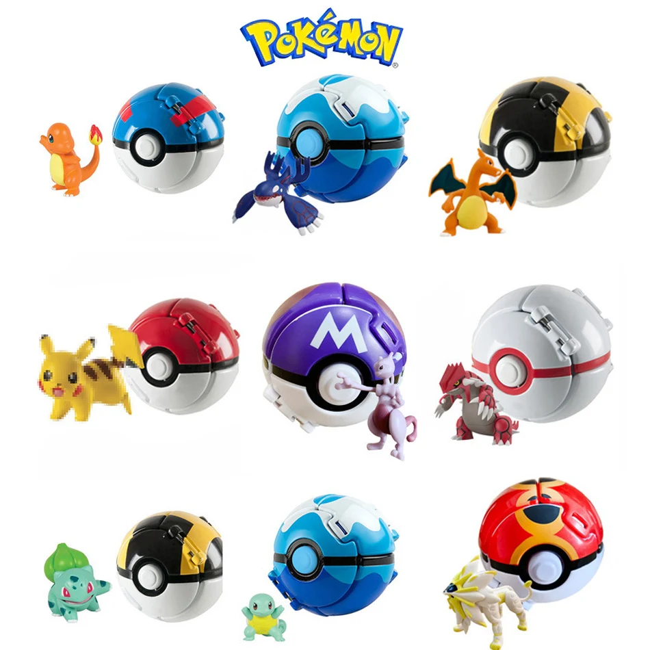 Neue Pokemon Ball Pikachu Pokeball Serie Anime Figur Abra Litten Charizard Bulbasaur Pokeball Spielzeug Für kinder Geschenke!!!