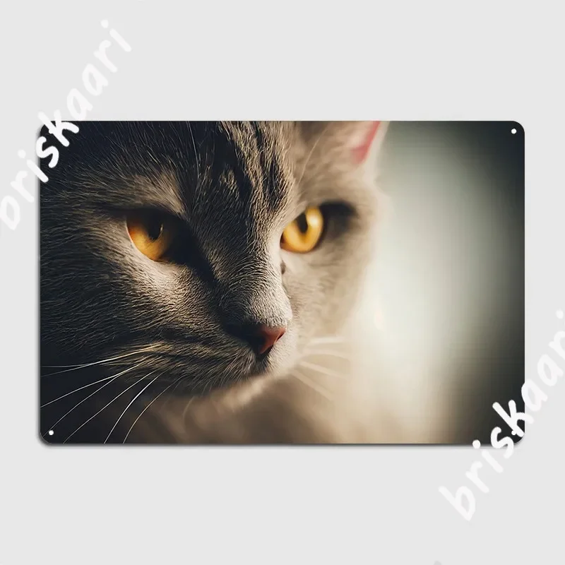 Nebelung Cat Close Up Face Metal Plaque Poster Decoration Wall Decor Party Club Home Tin Sign Poster