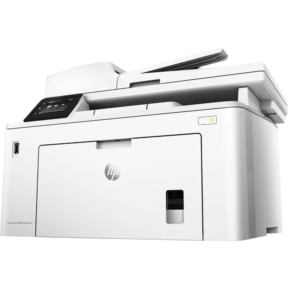 

LaserJet Pro MFP M227fdw беспроводной монохромный универсальный принтер со встроенным Ethernet и двусторонней печатью, работает с Alexa White