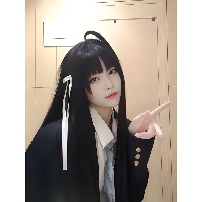 

Аниме GIRLS BAND CRY SUBARU AWA парик для косплея черные длинные волосы + шапочка для парика игра аниме косплей парик вечерние парик для Хэллоуина