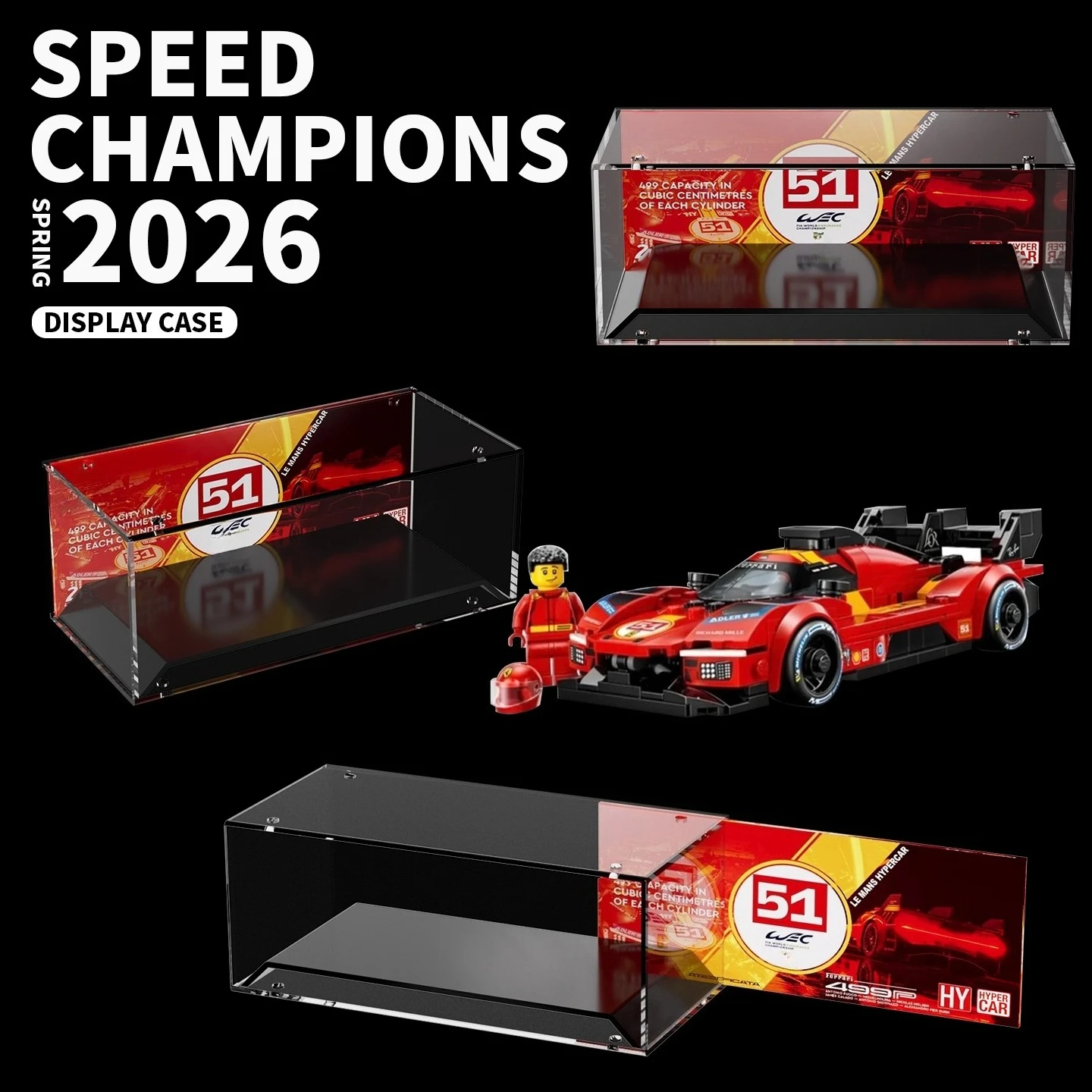 Man World ブルーレイ 新品未使用 Acrylic display case compatible with LEGO 2026 new Speed Champions