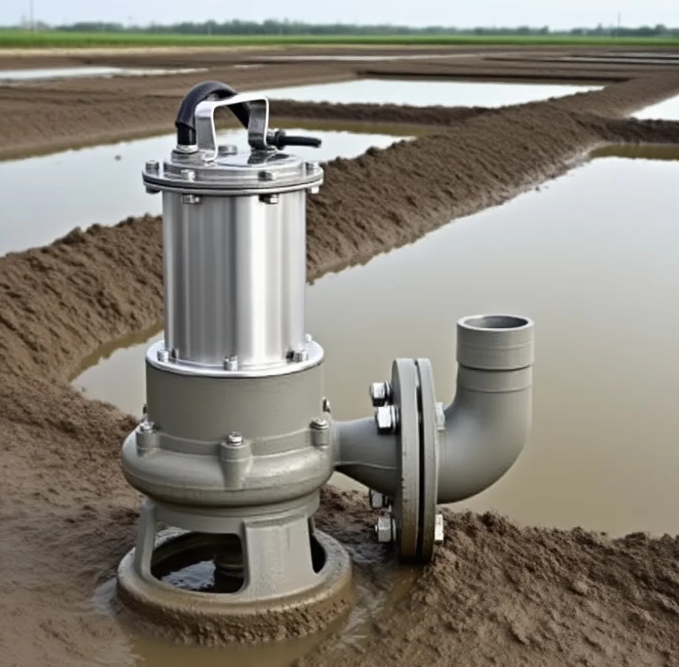 Pompa per acque luride leggera da 3 pollici da 15 kW per stagno di pesci Supporto OEM personalizzato ad alta pressione senza intasamento per uso domestico