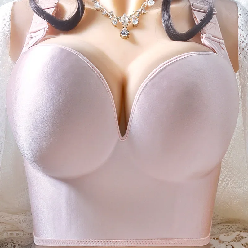 Reggiseno sottile senza montatura disossato di grandi dimensioni di alta qualità per la collezione del seno reggiseno anti-sag con supporto superiore per la moda femminile BH