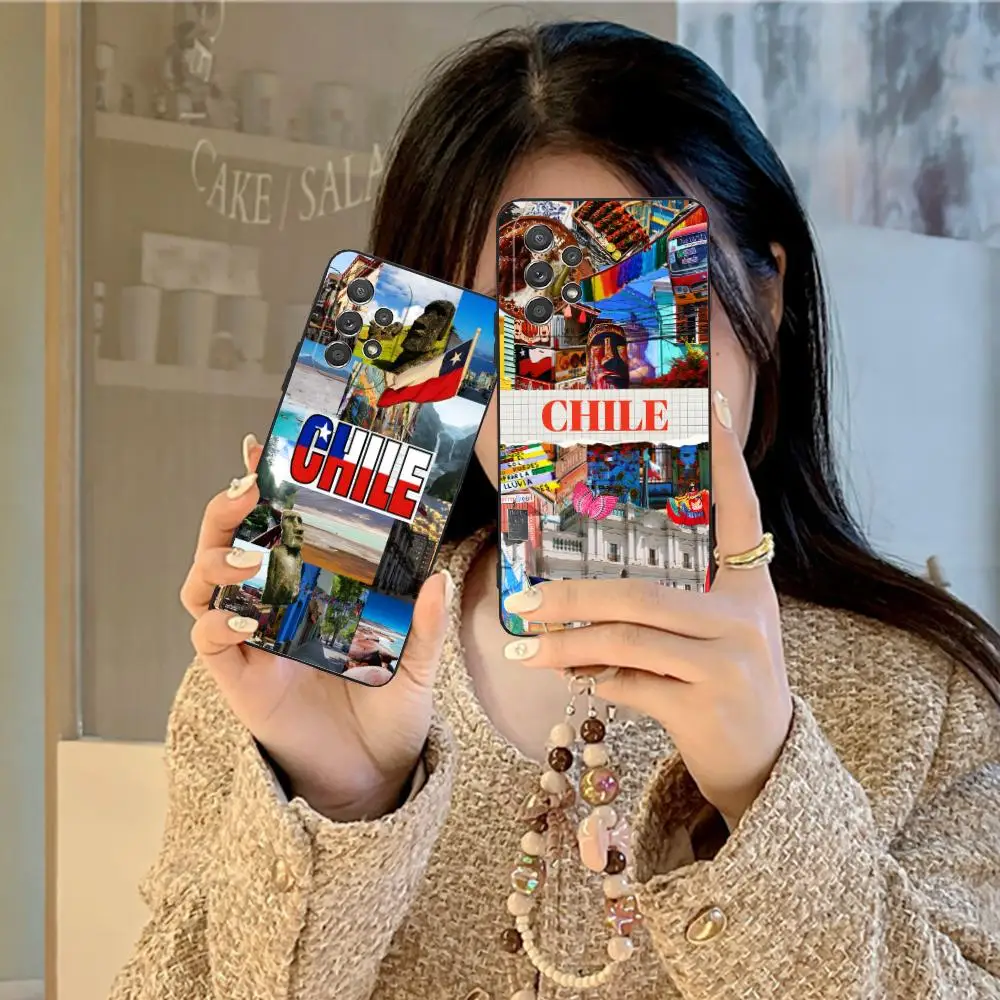 เคสโทรศัพท์มือถือลายธงชาติชิลี สำหรับ Samsung Galaxy A56 55 54 53 52 51 36 35 34 23 16 15 5G เคสสีสันสดใส เคสโทรศัพท์มือถือสุดหรู