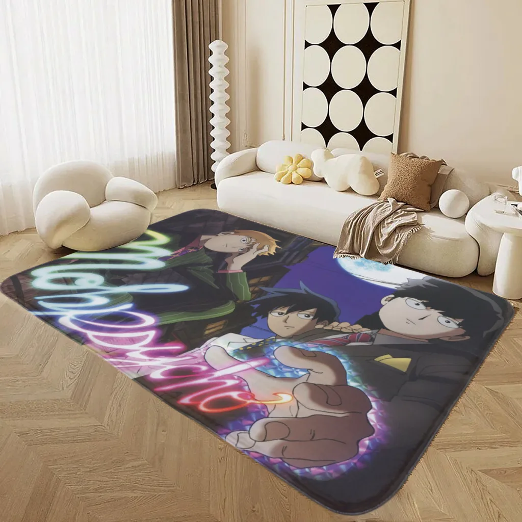 Hot-Anime-Mob-Psycho-100 Large Size Living Room Rug Light Luxury Sofa Floor Mat Full Shop Home Room Bedroom