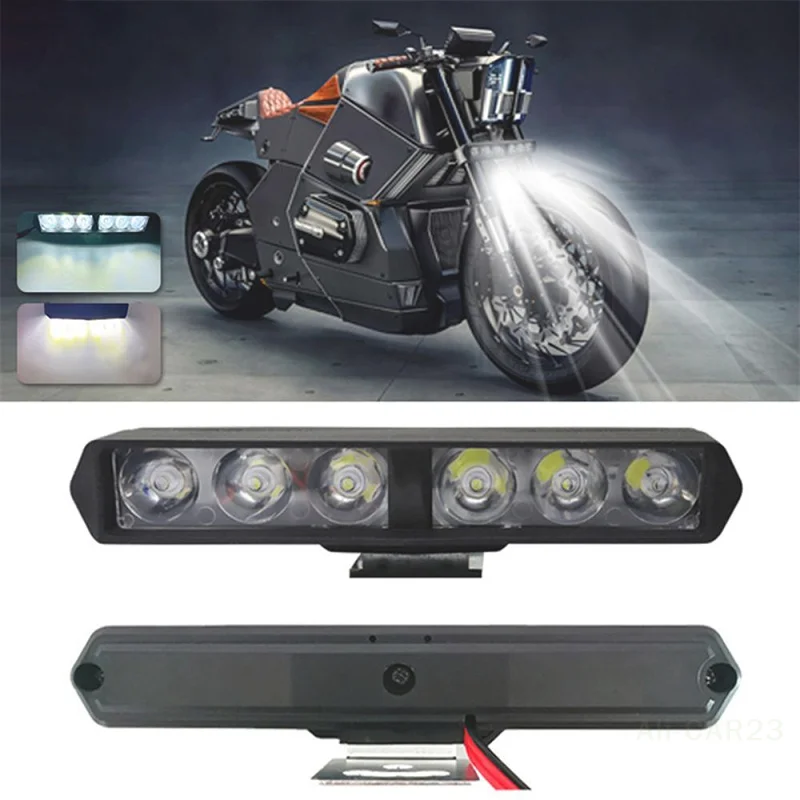 

6-LED Motorcycle Headlight Spotlights - High-Brightness Auxiliary Lamps for Scooters/Electric Vehicles