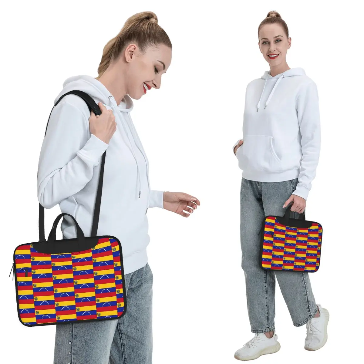 Venezuela Flag Crossbody Laptop Bag Case Computer Bag Resistant Protective Notebook Pouch for Macbook Pro Lenovo