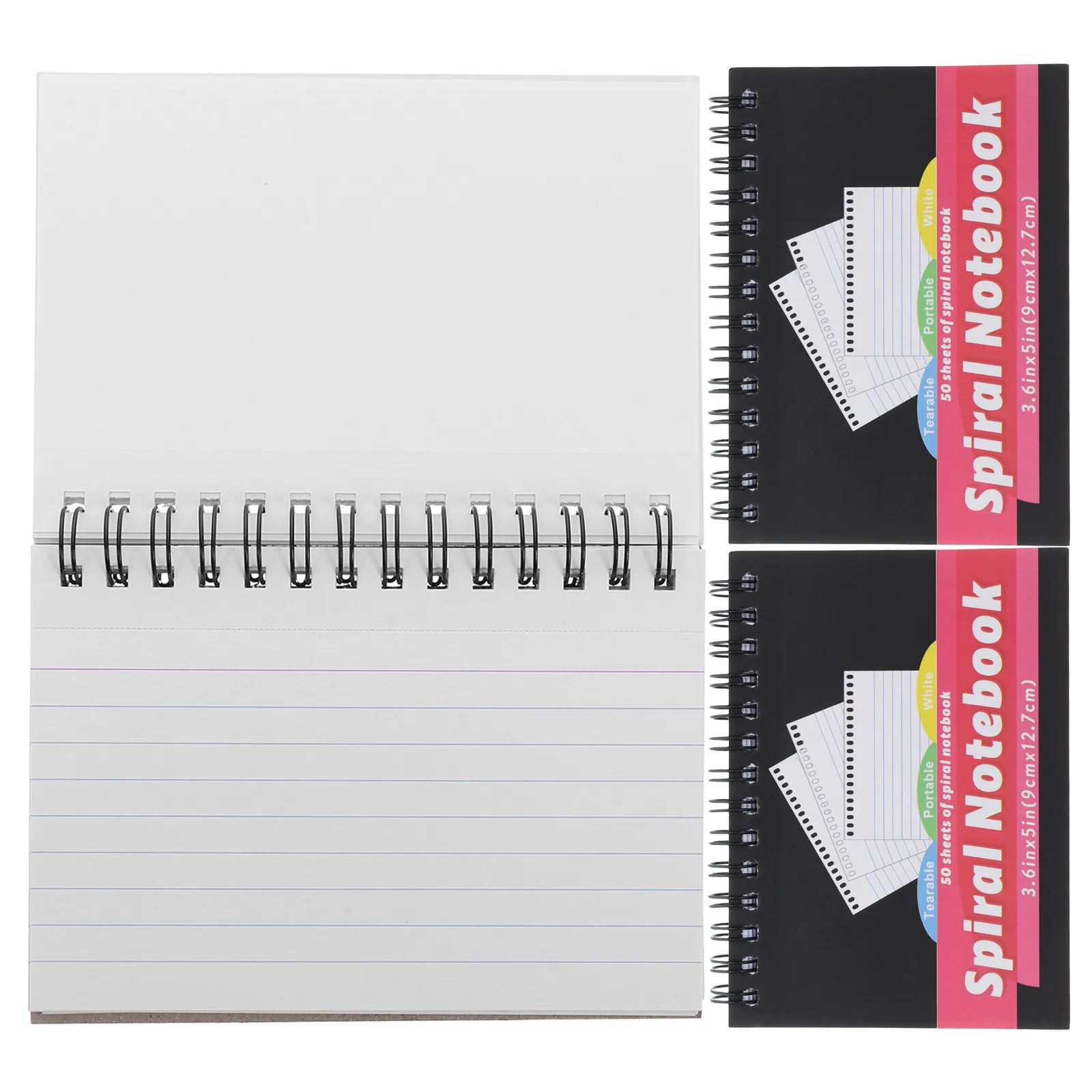 3Pcs Mini Spiral Notebook Set Pocket Size Wide Ruled Notepad for Quick Notes Lists Ideas Smooth Writing Surface Double Coil
