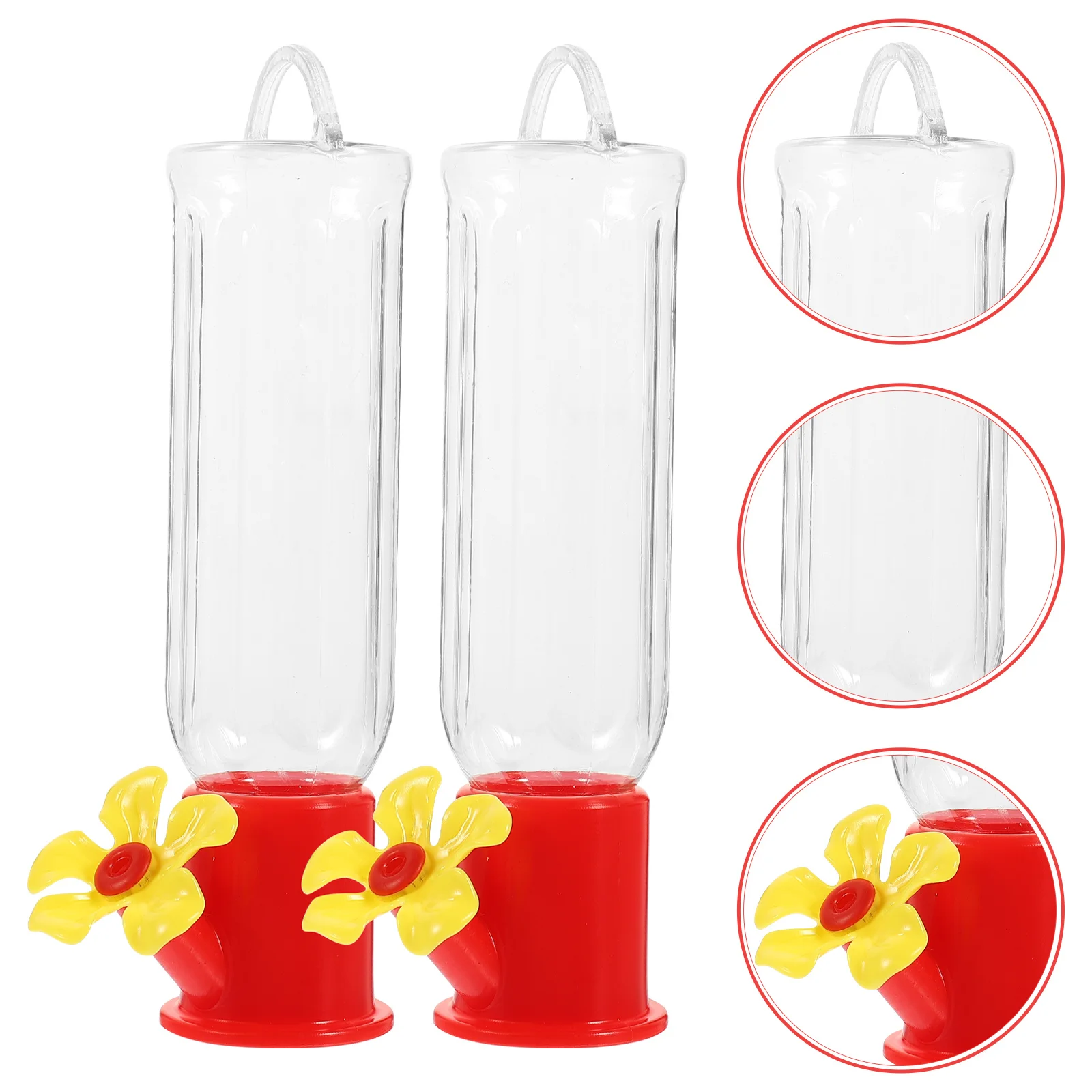 

BUTIFULSIC 4Pcs Outdoor Bird Feeder Hangers Plastic Hanging Water Dispenser for Container Feeders