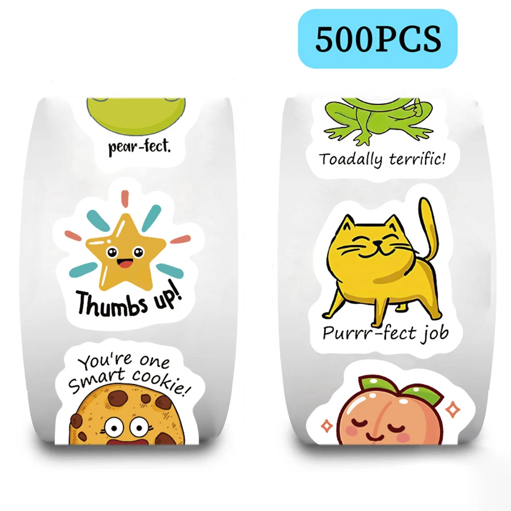 100-500pcs Cute Decal Student  Reward Stickers For Scrapbook Education Kids Gift Learning Motivational Toys Stationery stickers