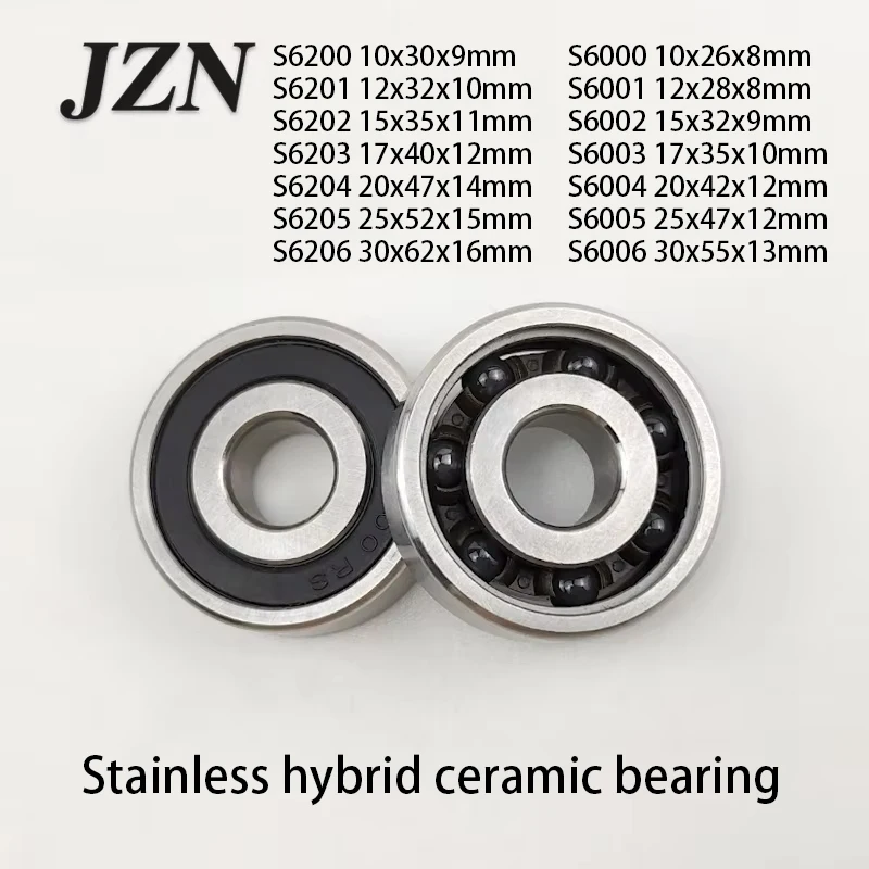 Hybrid Ceramic Bearing Inside Diameter 10 12 15 17 20 25 30 for Bike Bicycle Bearing 10mm 12mm 15mm 17mm 20mm 25mm 30mm ABEC-7