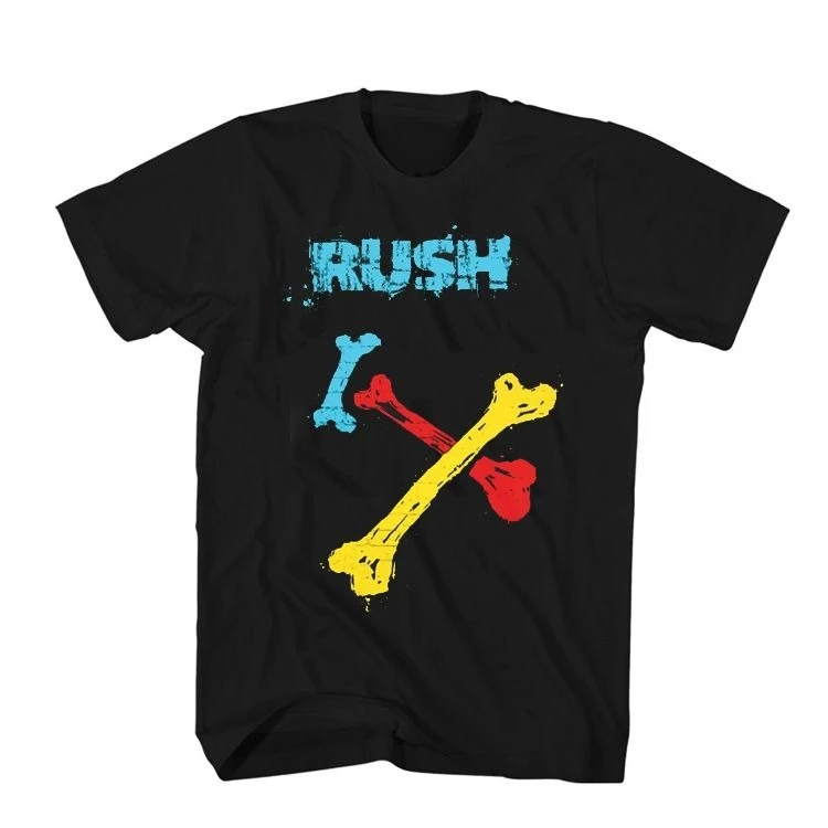 

RUSH Primary Bones Tee T-shirt - Colorful Bone Rock Punk Men's Short-sleeved T-shirt