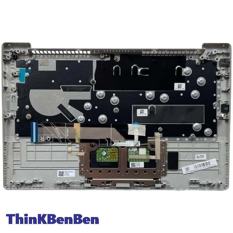 英国英語シルバーキーボード大文字パームレストシェルカバーレノボ Ideapad 5 14 14IIL05 14ARE05 14ALC05 14ITL05 5CB1A13933