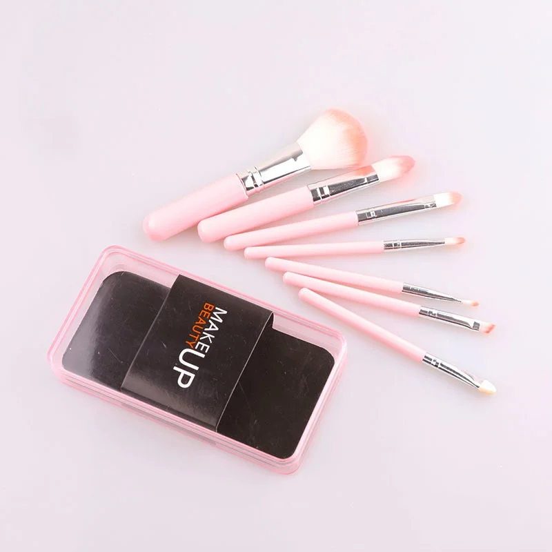 7 stks/set Draagbare Make-Up Borstel Poeder Blusher Oogschaduw Make Up Tool Kit Professionele Schoonheidsverzorging Make-up Cosmetica Accessoires