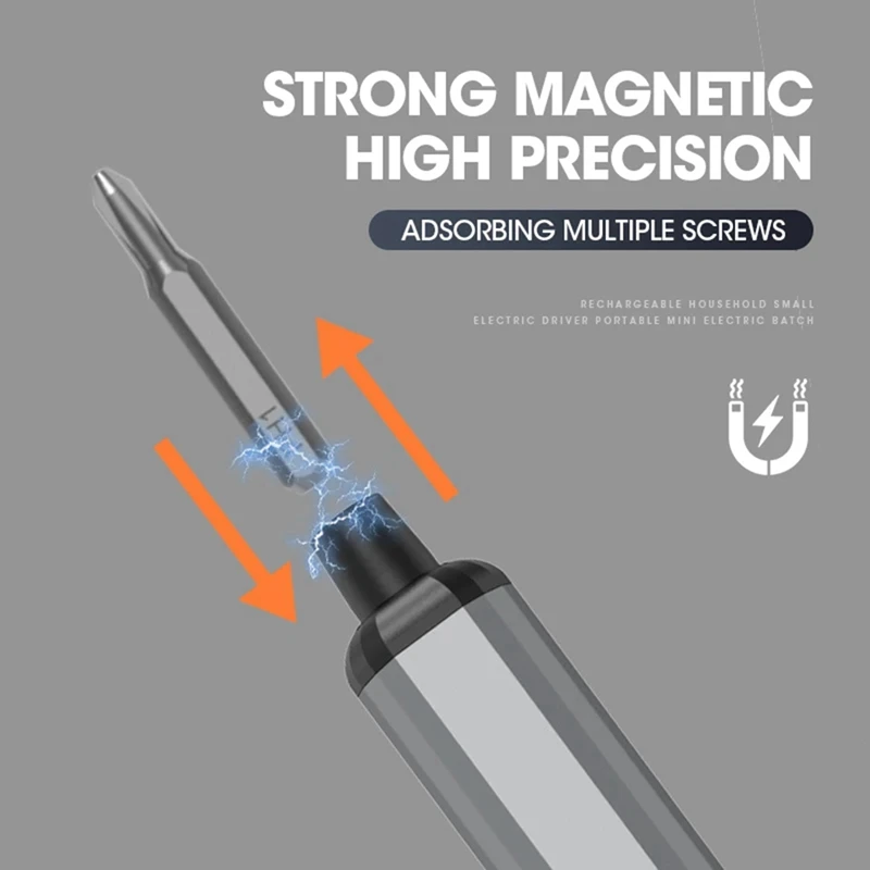 Juego de destornilladores eléctricos inalámbricos 68 en 1, juego de destornilladores de precisión, puntas de destornillador, carga rápida con luz LED duradera
