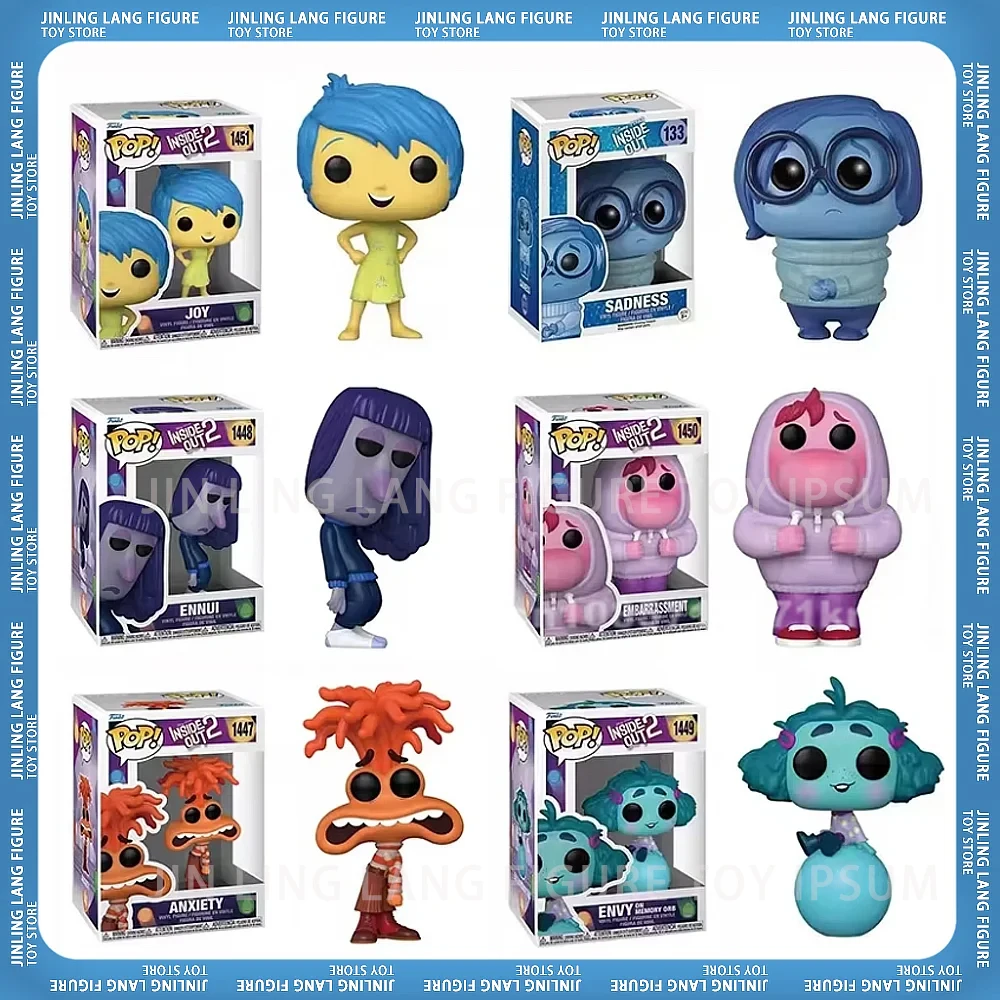 Inside Out 2 FUNKO POP Anime Figure Film Version Edition Action Figurine Model Pvc Statue Desk Ornament Collection For Toy Gift