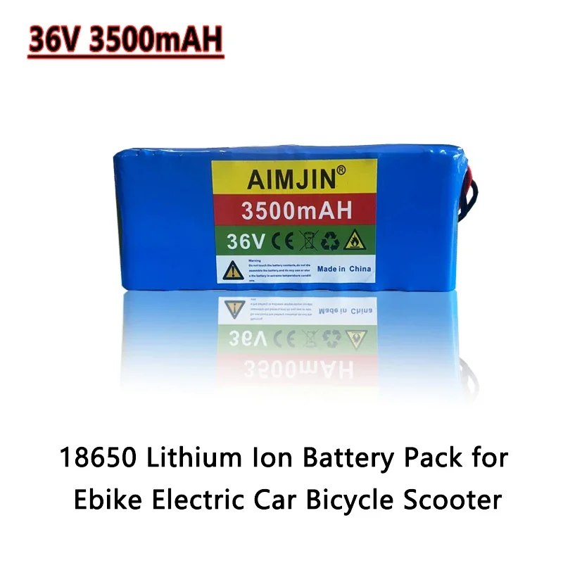 

New 36V 18650 Rechargeable Lithium 10S1P Battery Pack 20A High Power 3500mAh Suitable for Equipped with Built in BMS