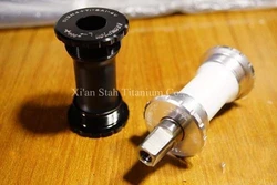 Bicycle Bottom Bracket with Titanium TC4 Axle + Ceramic Bearing Balls Light 172g for Bike Brompton Crankset