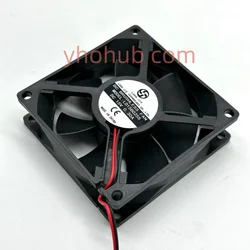 LANG JIE LD158025S DC 15V 0.30A 80x80x25mm 2-Wire Server Cooling Fan