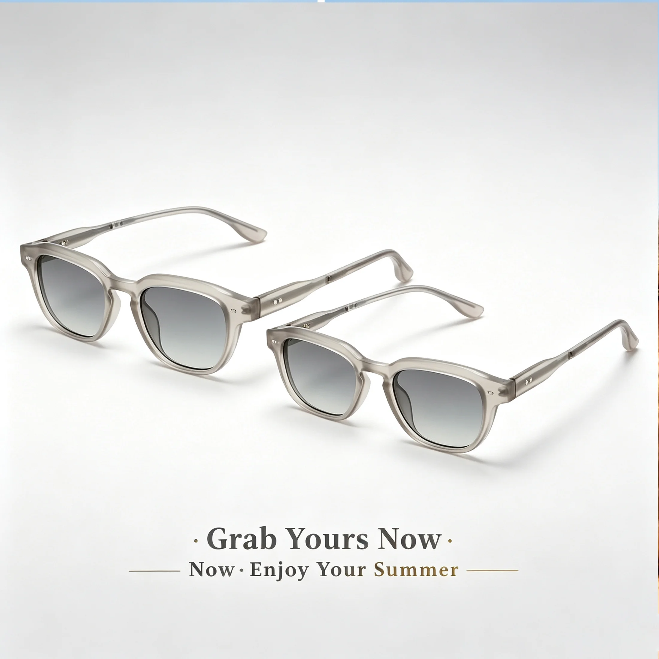 HBK Retro Men Sunglasses Retro Brand Design Sun Glasses Cellulose Propionate Temple Tips Fashion Rectangle Travel Party