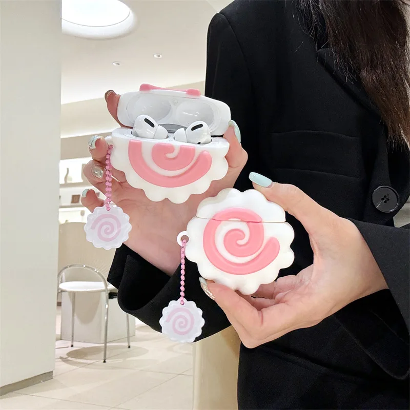 For Airpods Case,Cute 3D Japan Food Fish Cake Case For Airpods Pro 2 Case,Soft Silicone Earphone Cover For Airpods 3 Case