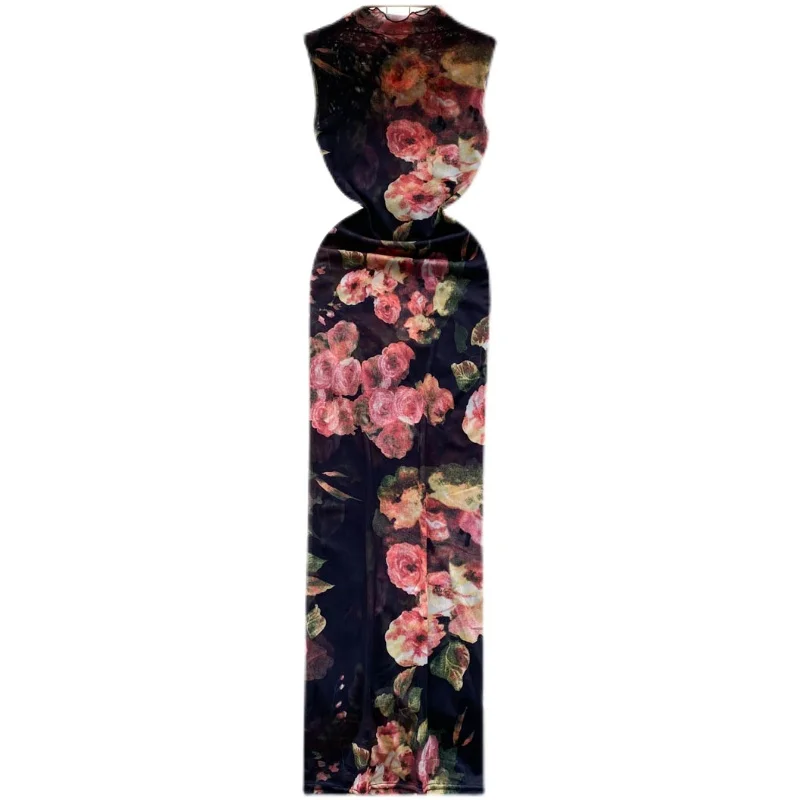 Vestido de madurez ra de la serie Salt, novedad de 2023, vestido ajustado con estampado Retro para mujer, falda envolvent...