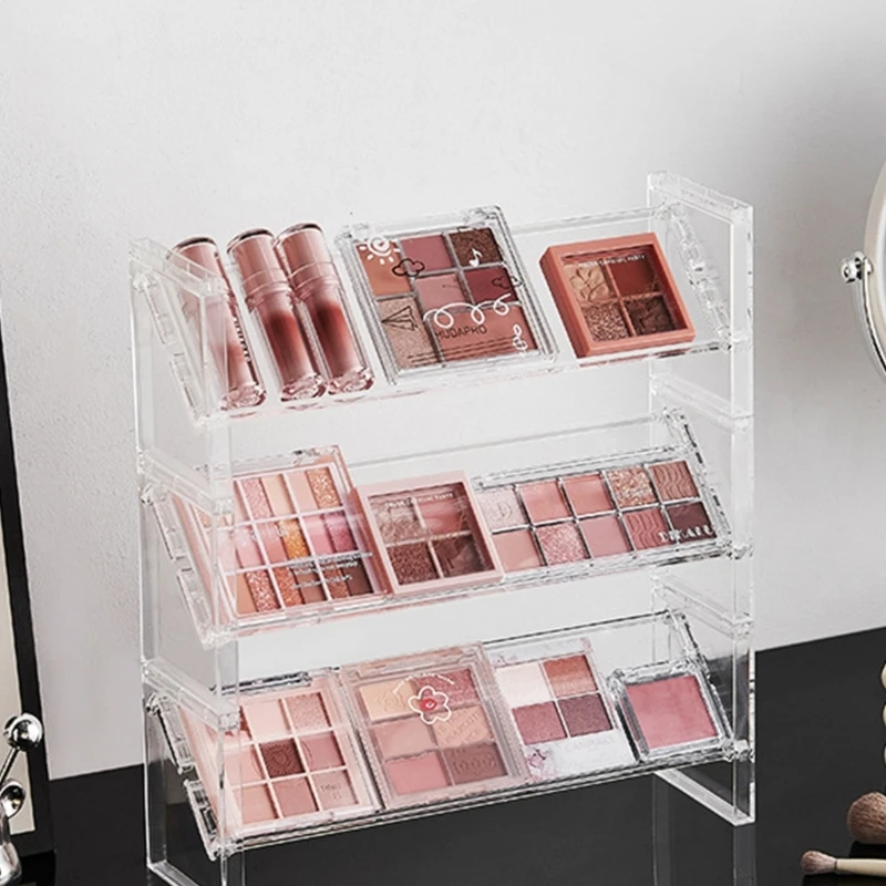 Multifunctional Clear Display Stand Home Accessory Decoration for Beauty Products Multilevel Desktop Organizers