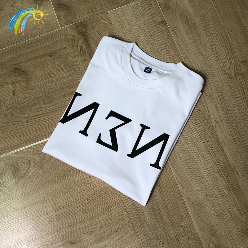 

Повседневная простая футболка с логотипом Kanye West Vultures YZY, хлопковая белая футболка высшего качества с короткими рукавами, свободная футболка для мужчин и женщин