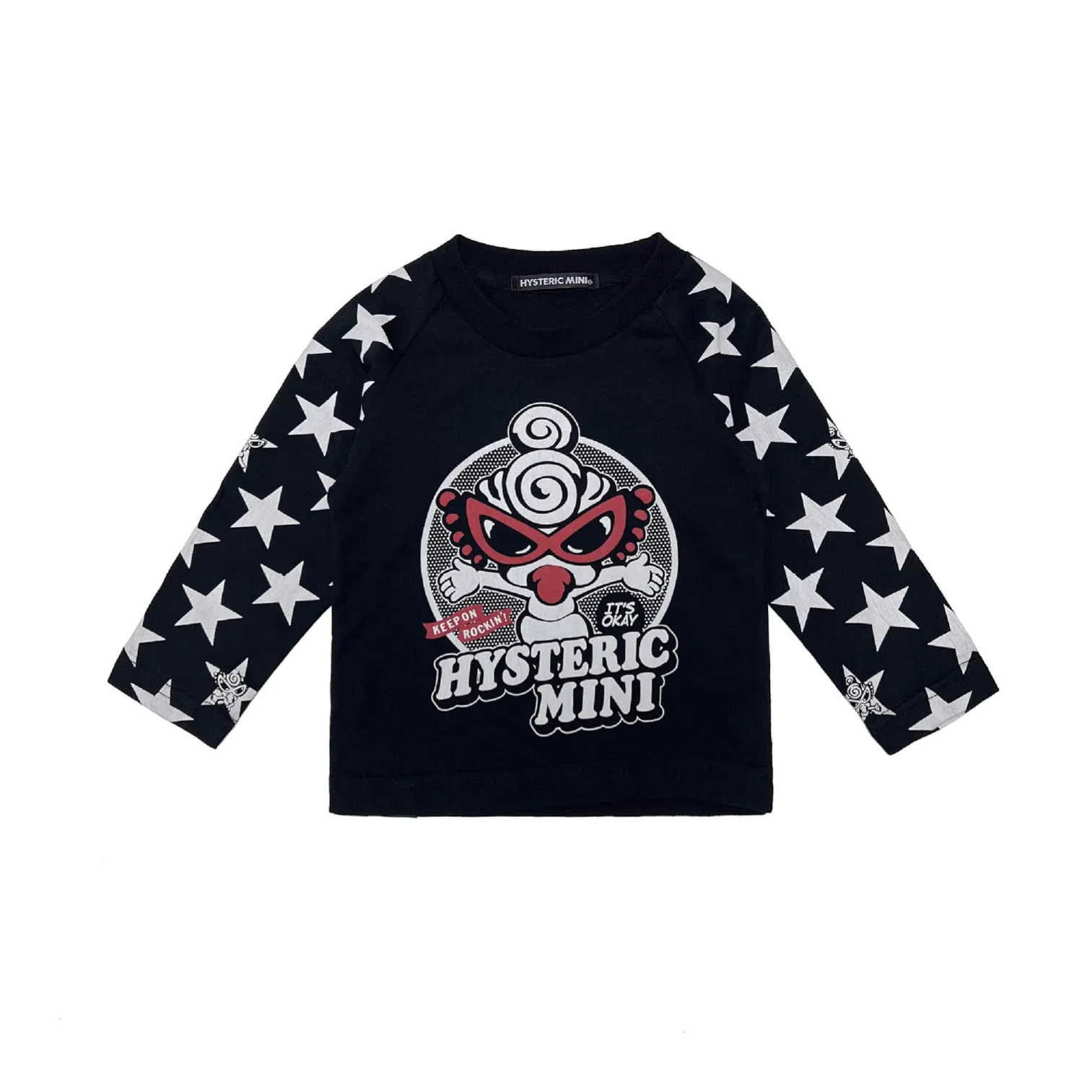 

2025 New Black And White Comfortable Open Hands Star Sleeves With Shoulder Sleeves Long Sleeved T-shirt Comfortable Soft Top
