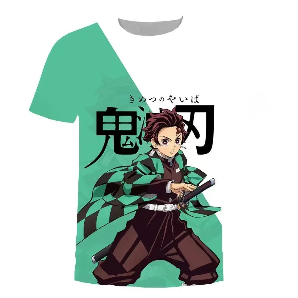 

25 Summer Hot-selling New Anime Ghost Annihilation Blade 3D Printing T-shirt Outdoor Leisure Street Breathable Short-sleeved Top