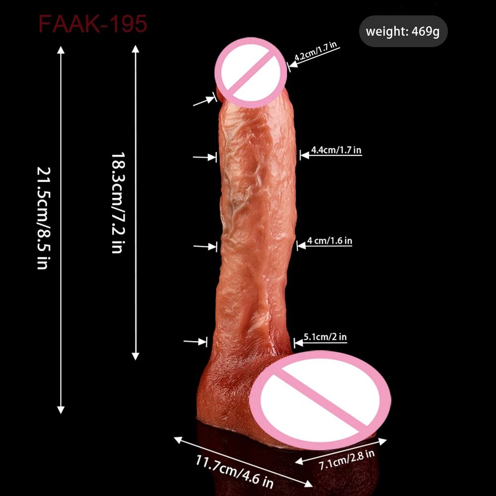 FAAK Realistic Dildo Soft Silicone Anal Plug Vaginal Masturbators Skin Touch Penis With Sucker Adults Sex Toy for Women