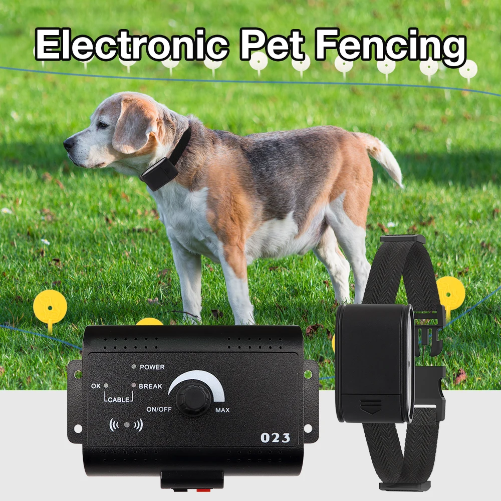 Sistema de valla eléctrica inalámbrica mejorada para perros, adiestramiento para perros al aire libre, Control remoto, sonido de pitido, Collar de choque, valla eléctrica para mascotas