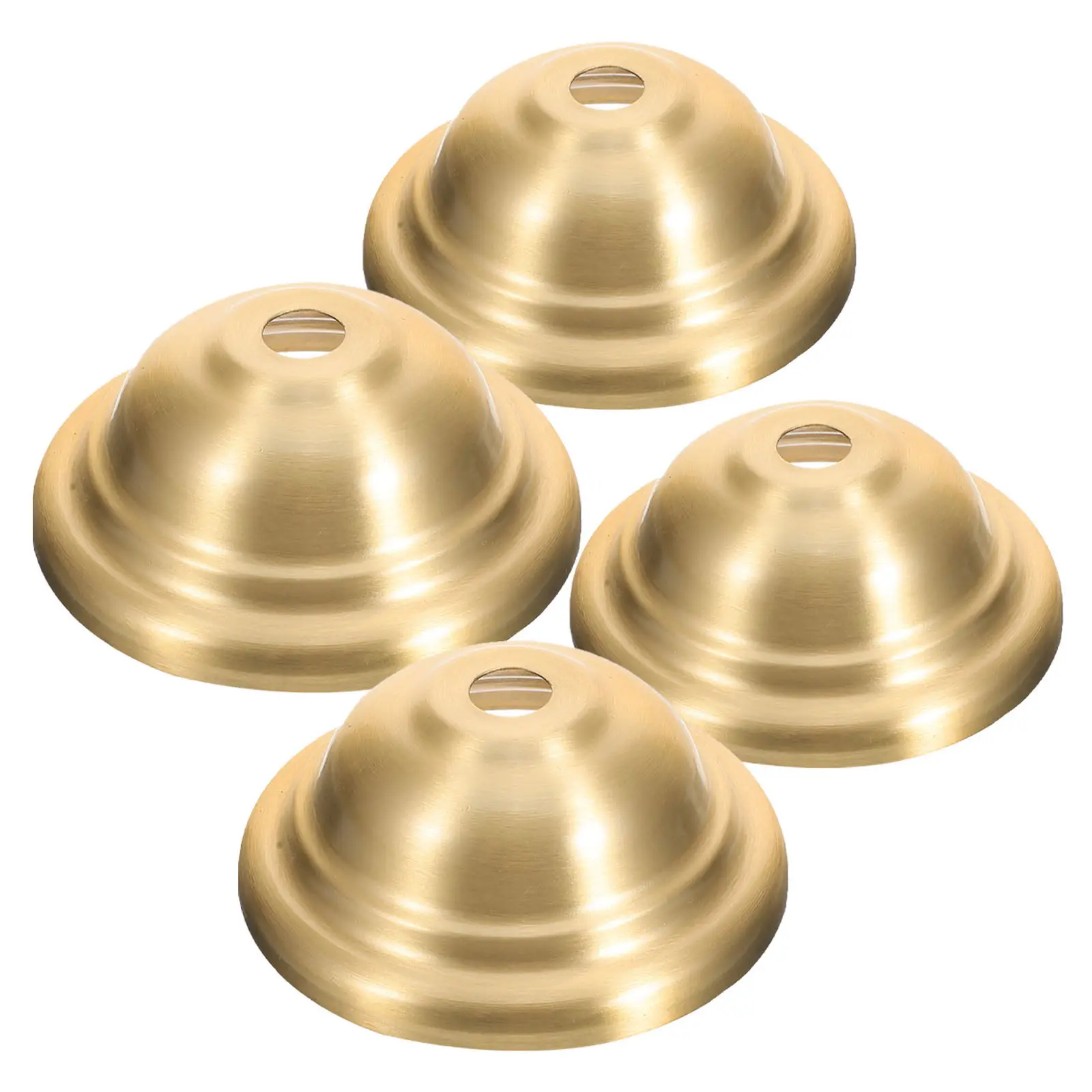 

4Pcs Brass Finials Ceiling Canopy Cover Double Tier Stable Design Lamp Base Pendant Light Fitting Replacement Decorative