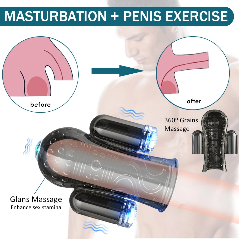 Wireless Remote Control Glans Vibrator Penis Trainer Sex Toys for Men Delay Lasting Glans Trainer Vibrators Male Masturbator