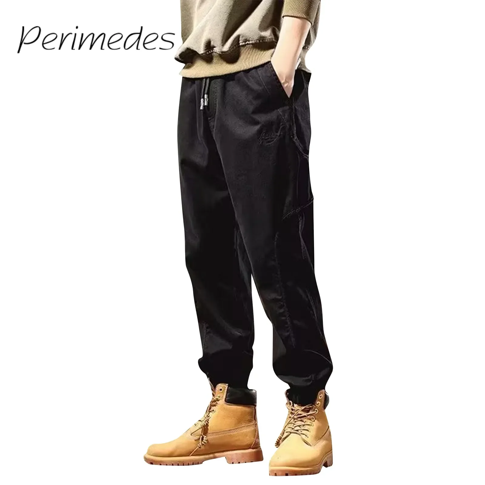 

Men's Solid Color Durable Summer Pants With Pocket Design Utility 2024 Trousers Relaxed Fit Overalls Casual Fashion ropa hombre