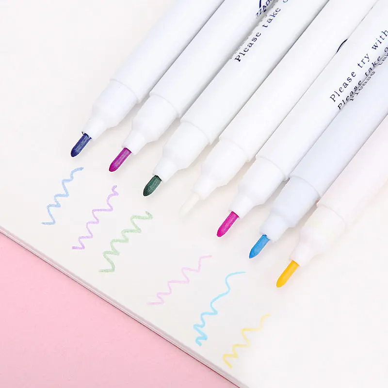 Multicolor Water-Soluble Disappearing Ink Pens, Water-Based Erasable Markers for Clothing and Fabric, for Sewing, Embroidery, DI