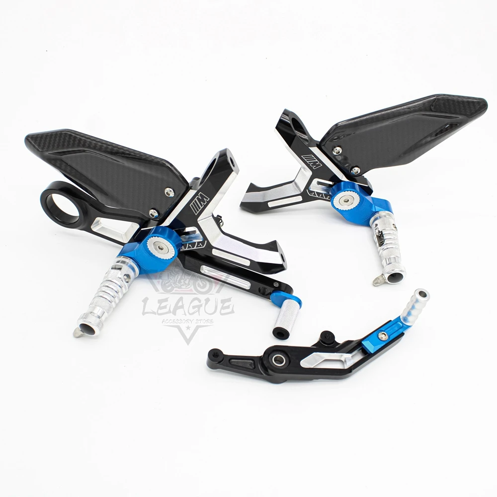 For BMW S1000RR 2019-2023 S1000R 2021+ M1000RR 2020+ Motorcycle Adjustable Foot Pegs Rearsets Heel Guard Protectors Accessories