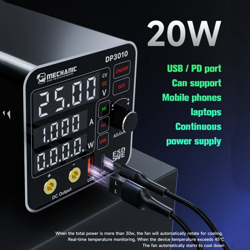 

MECHANIC DP3010 Power Supply 30V 10A for Mobile Phone Tablet Laptop Intelligent Digital Display Precision Power Station