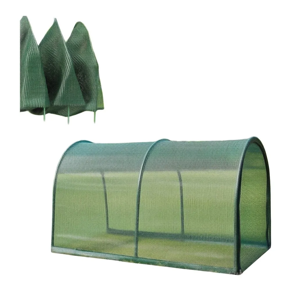 Portable Foldable Chicken Tunnel with Sun Shield Net for Outdoor Chicken Runs BackFor Yard Chicken House Enclosure for Flocks
