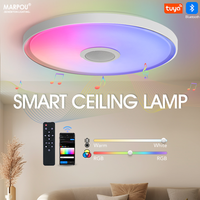 65W TUYA Smart APP Ceiling Lamp LED Music Light Speaker RGB Dimmer Remote Control Bluetooth WIFI 220V 45W 62W Bedroom Home Decor