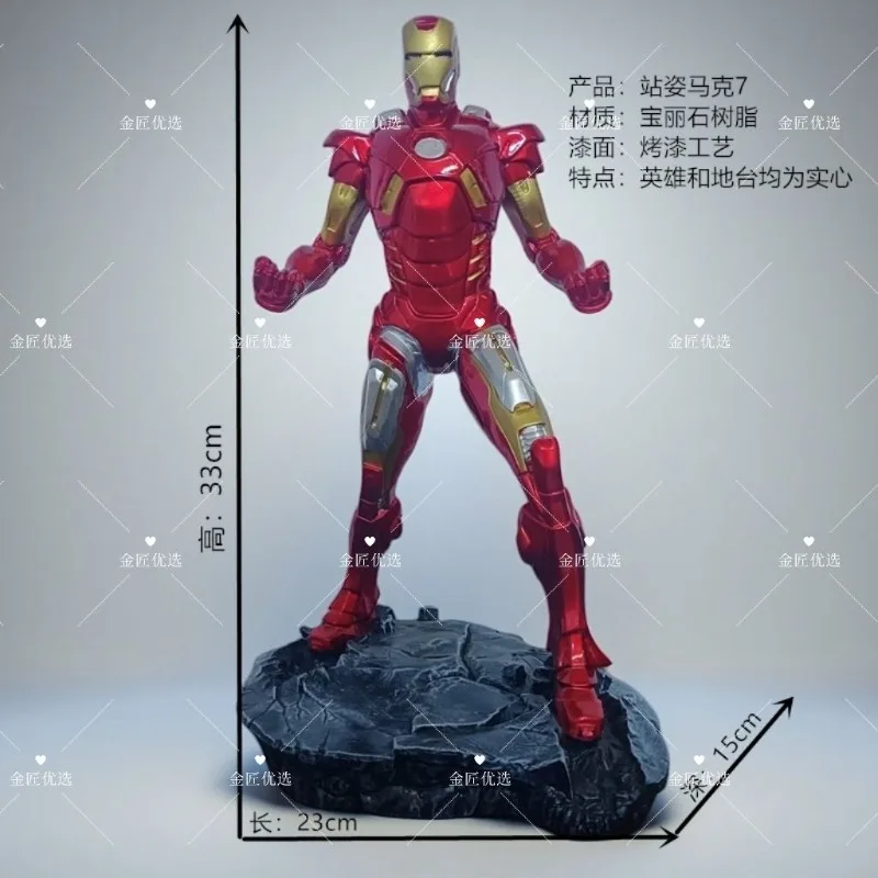 Cartoon Anime Iron Man Hulkbuster Avengers Marvel Spider-Man Deadpool Venom Resin Statue Hand Figure Model Ornament Wholesale