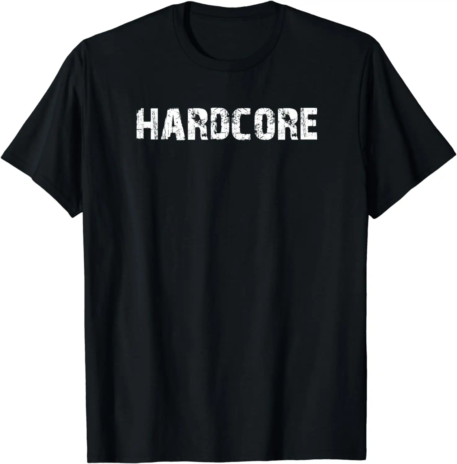 Hakke Hardcore Simple Lettering im Post-Apokalypse-Stil T-Shirt Baumwolle Herrenbekleidung Streetwear Grafik-T-Shirts Camisetas