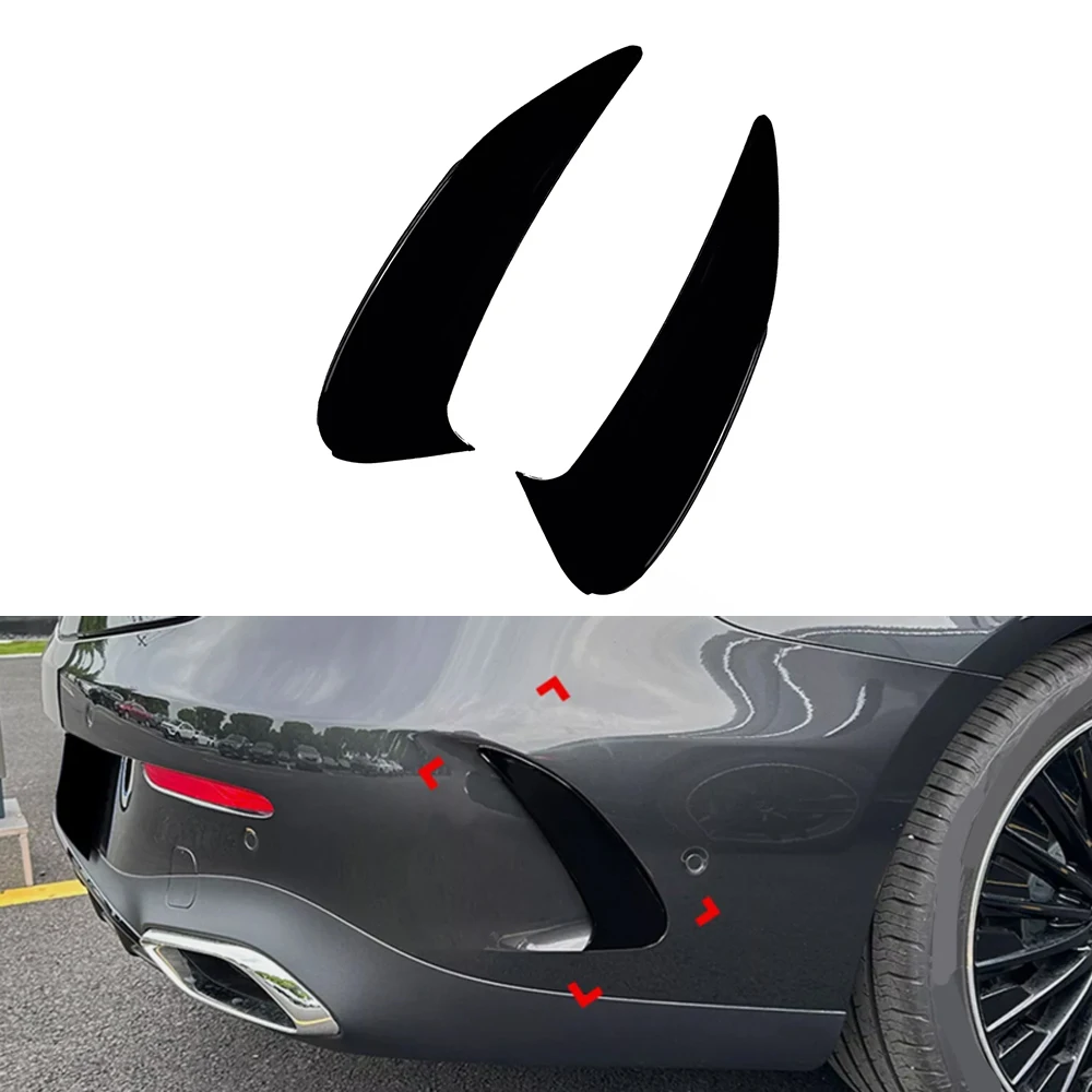 For Mercedes Benz CLE Coupe C236 AMG 2024 onwards 2Pcs Car Rear Bumper Spoiler Side Wing Sticker Canard Splitter Trim