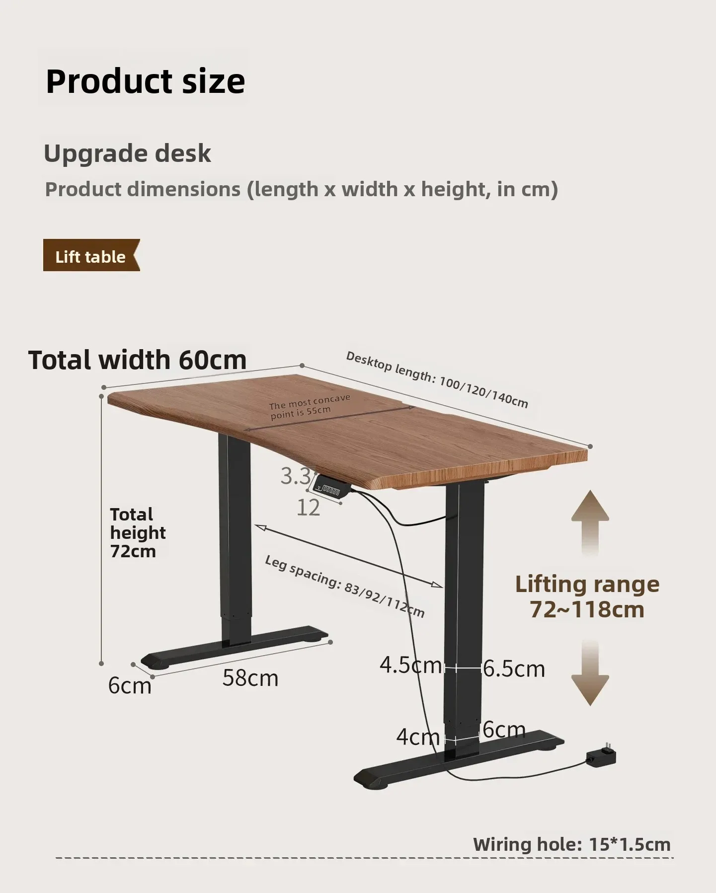 Height Adjustable Computer Desk for Bedroom E-sports Room Gaming Table Workbench