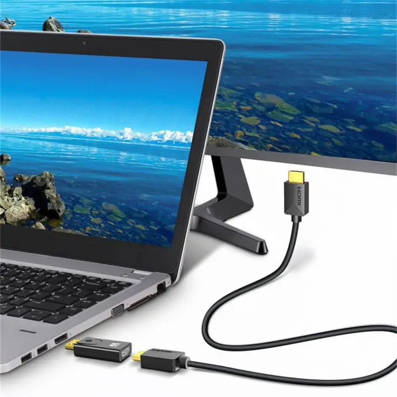 1~5PCS DisplayPort to HDMI-compatible Adapter DP Male to Female HDMI-compatible Video Audio Cable 4K 1080P for PC TV Laptop
