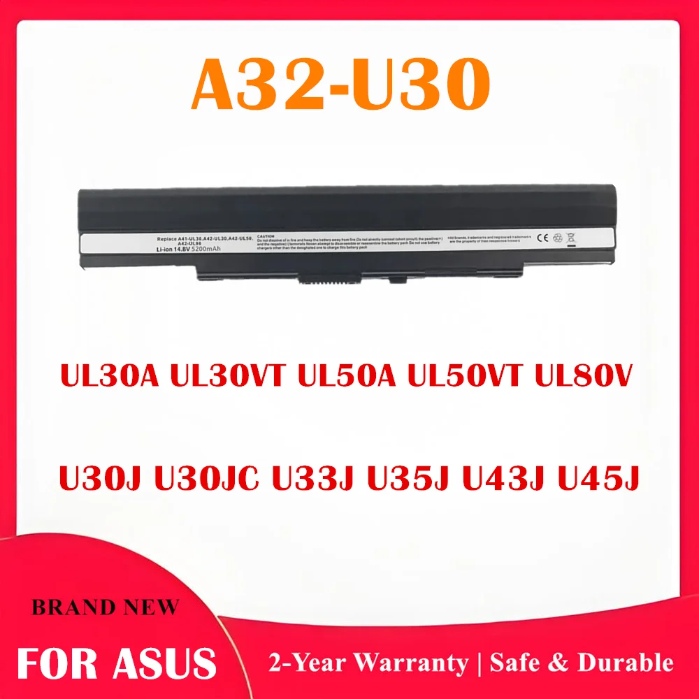 Laptop Battery A32‑UL30 A42‑UL30 A32‑UL50 A42‑UL50 A32‑UL80 For ASUS UL30A UL30VT UL50A UL50VT UL80V U30J U30JC U33J U35J U43J