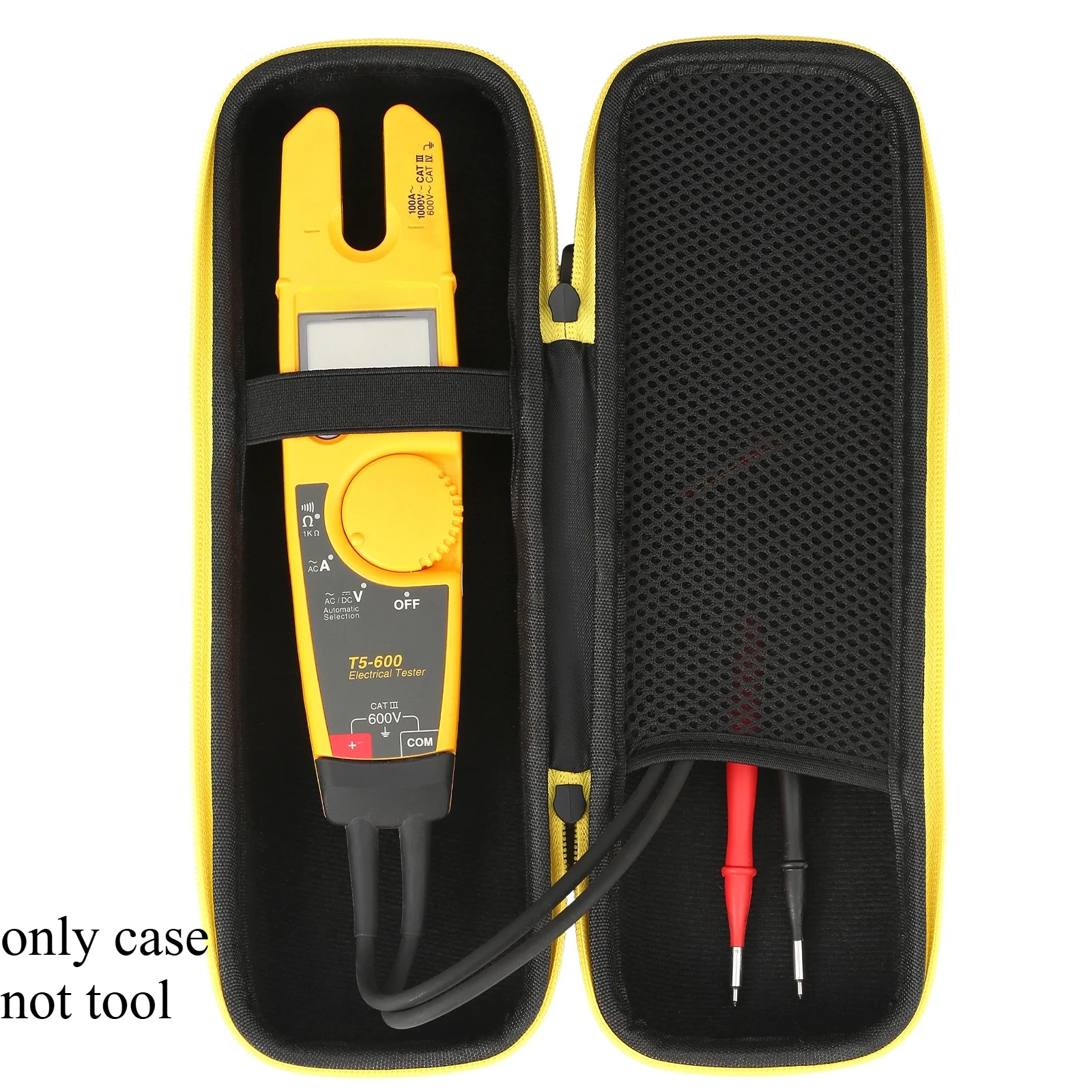 Estuche rígido para probador de corriente y continuidad de voltaje eléctrico Fluke T5-600 / T5-1000 / T6-600, bolsa de almacenamiento portátil